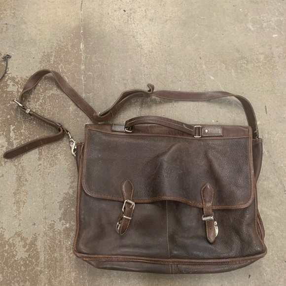 Roots Handbags - Vintage Roots Canada Brown Leather briefcase